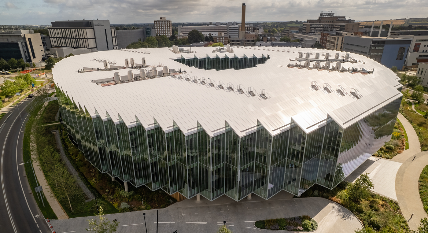 rainwater harvesting biomedical campus Cambridge