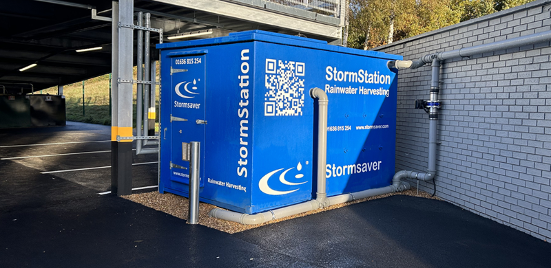 A rainwater harvesting system installed in the UK