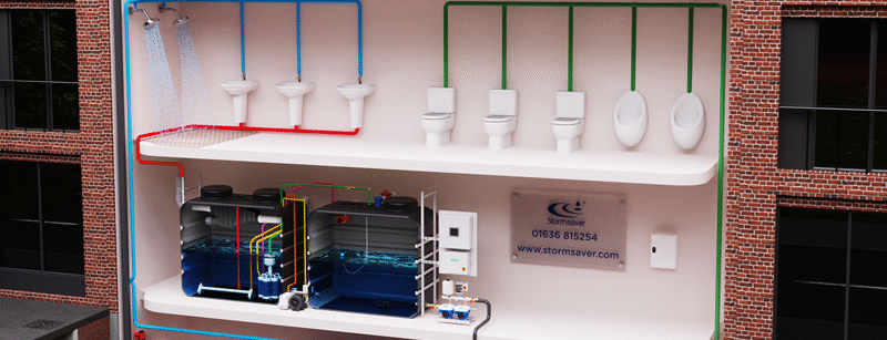 a commercial greywater recycling diagram