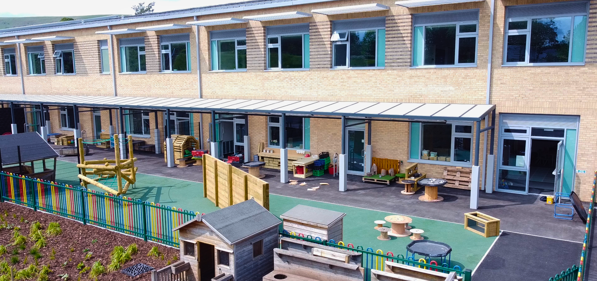 a primary school located in wales with a rainwater harvesting system which is helping to flush toilets with a sustainable water supply