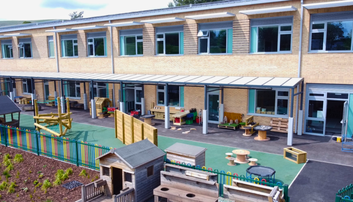 a primary school located in wales with a rainwater harvesting system which is helping to flush toilets with a sustainable water supply