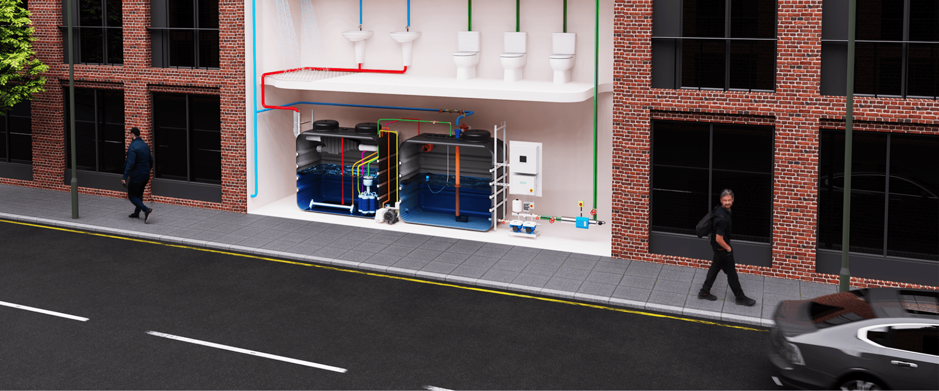 Water reuse diagram greywater recycling