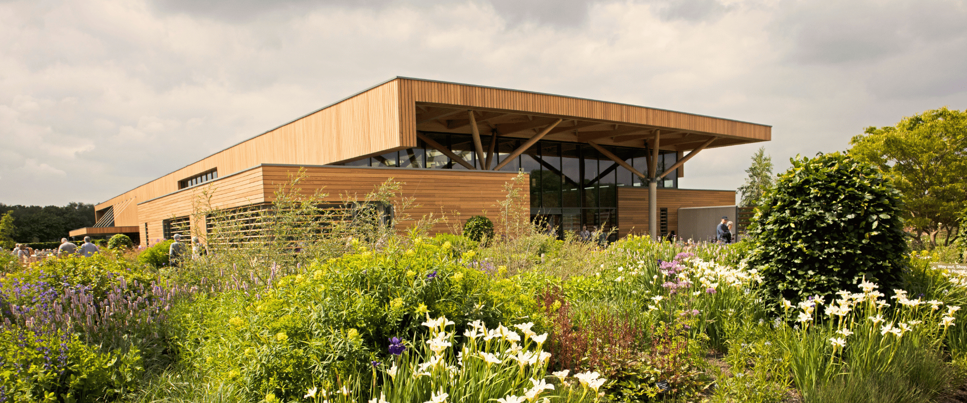 A Royal Horticultural Society site with rainwater harvesting, using collected rainwater for irrigation