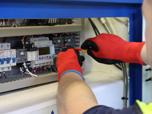 a commissioning taking place on a rainwater harvesting system in the uk